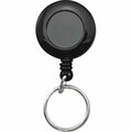 Workstationpro Retractable ID Reel with Clip-on Ring, Black TH3188240